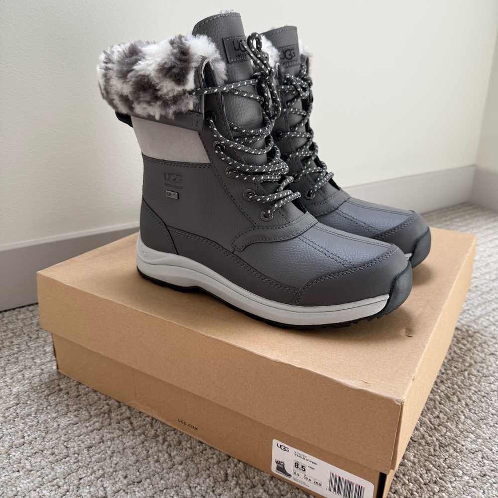 *NIB* UGG ZAYLEE LEOPARD GREY Snow Boots size 8.5